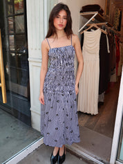 Madison Dress in Navy Gingham