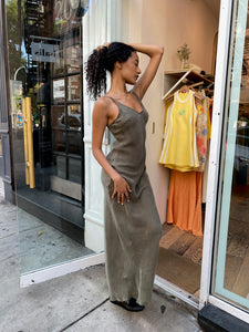 Matilda Dress in Steel Olive