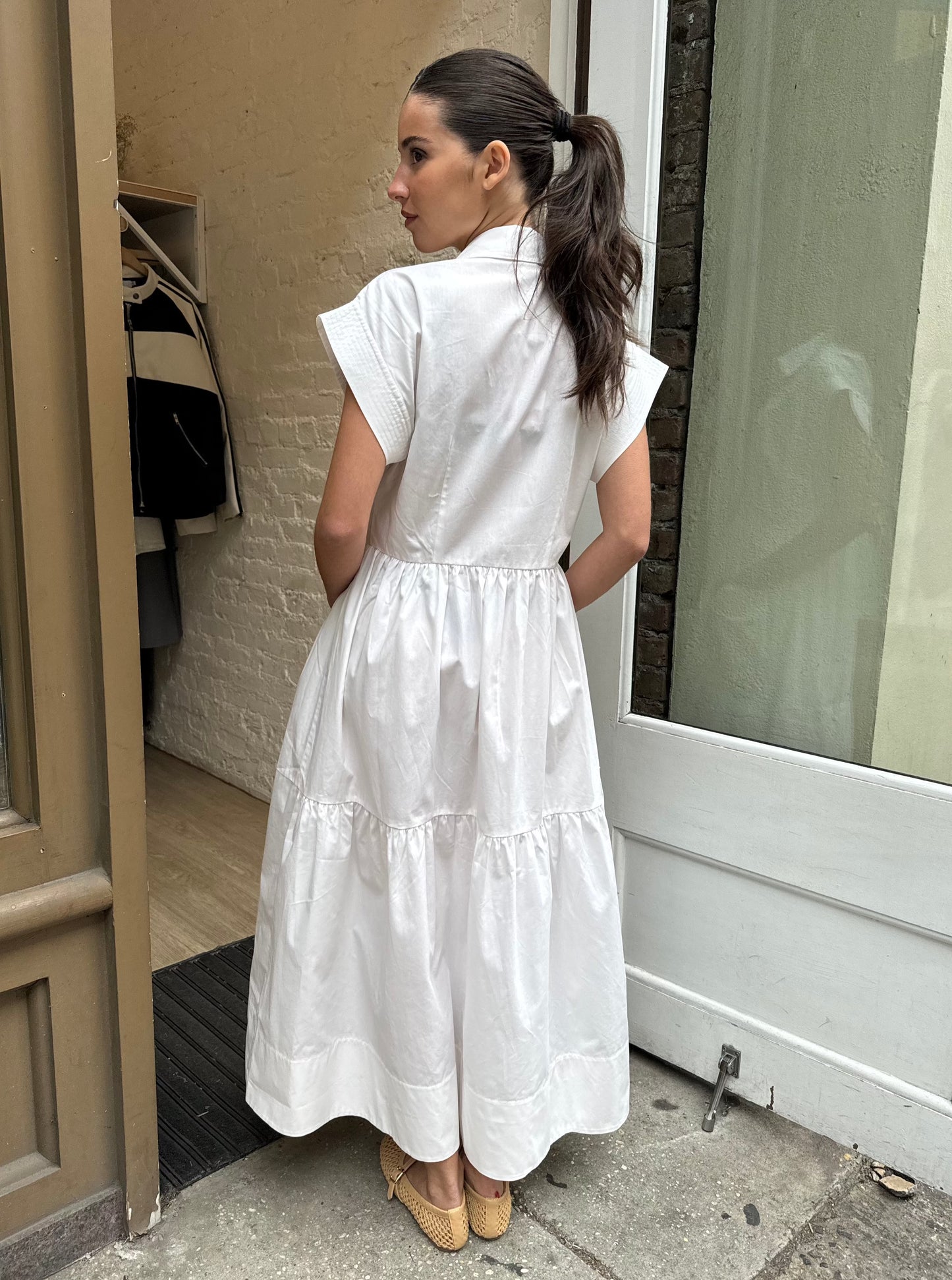 Sarah Dress in Bright White