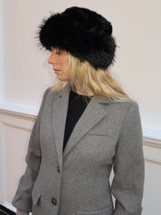 Blizzard Hat in Black Fur