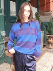 The Cotton Knit Stripe Crewneck Sweater