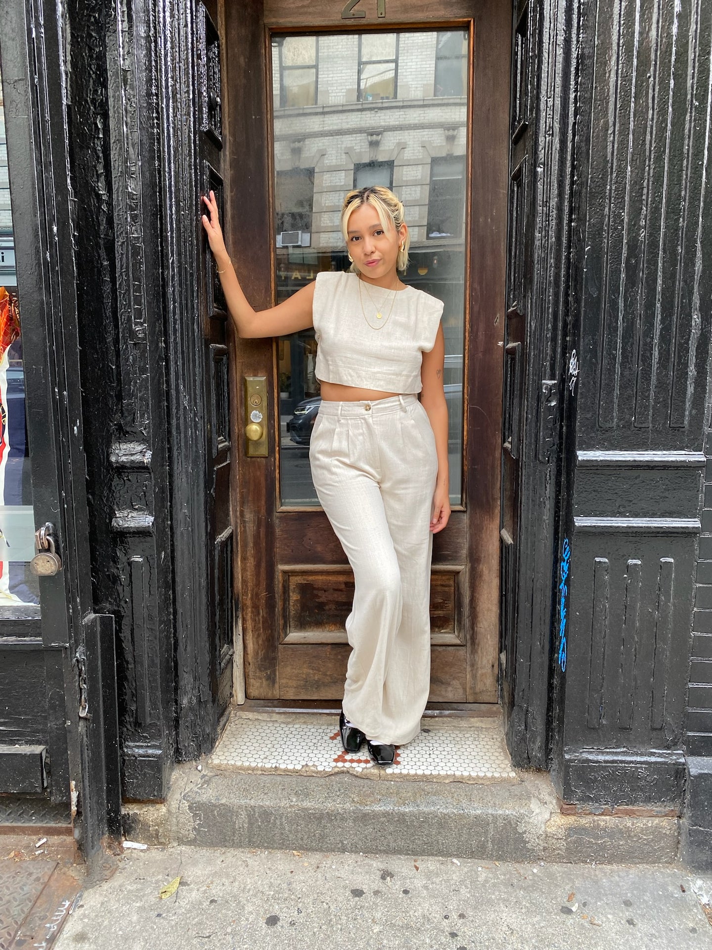 Morgan Linen Trousers in Natural