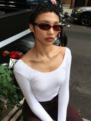 Valentina Sunglasses in Transparent Brown