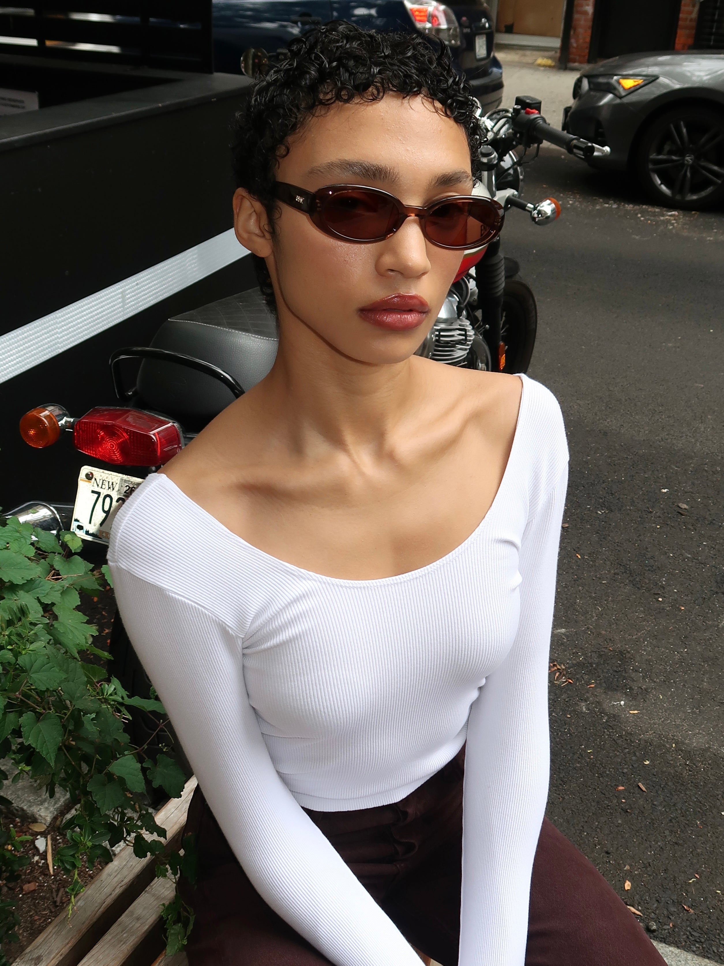 Valentina Sunglasses in Transparent Brown