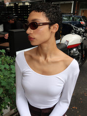 Valentina Sunglasses in Transparent Brown