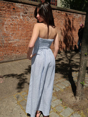 Amon Strapless Dress in Blue