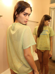 Someone on Holiday Knit Tee in Pistachio