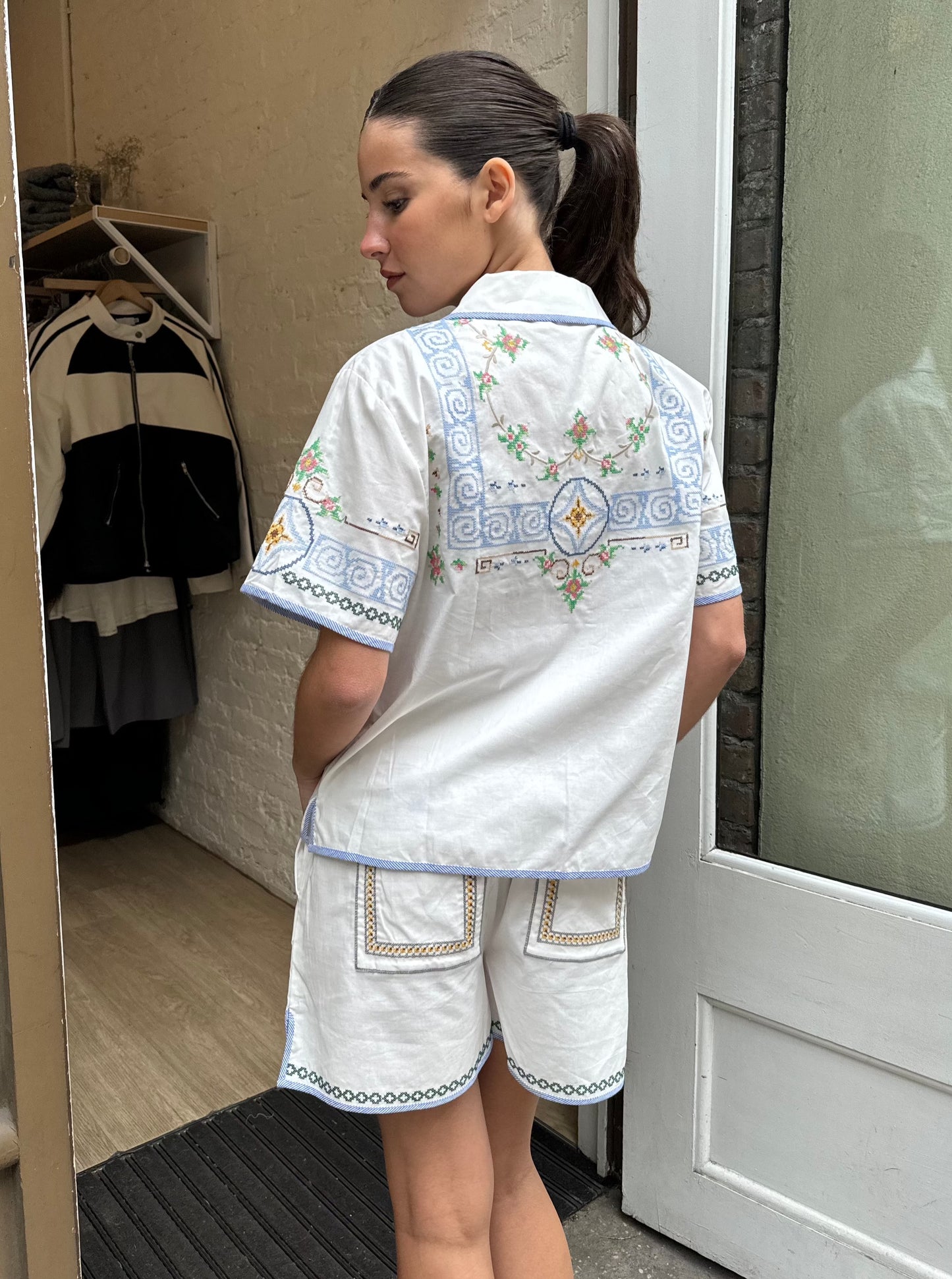 Cora Top in Mosaic Embroidery