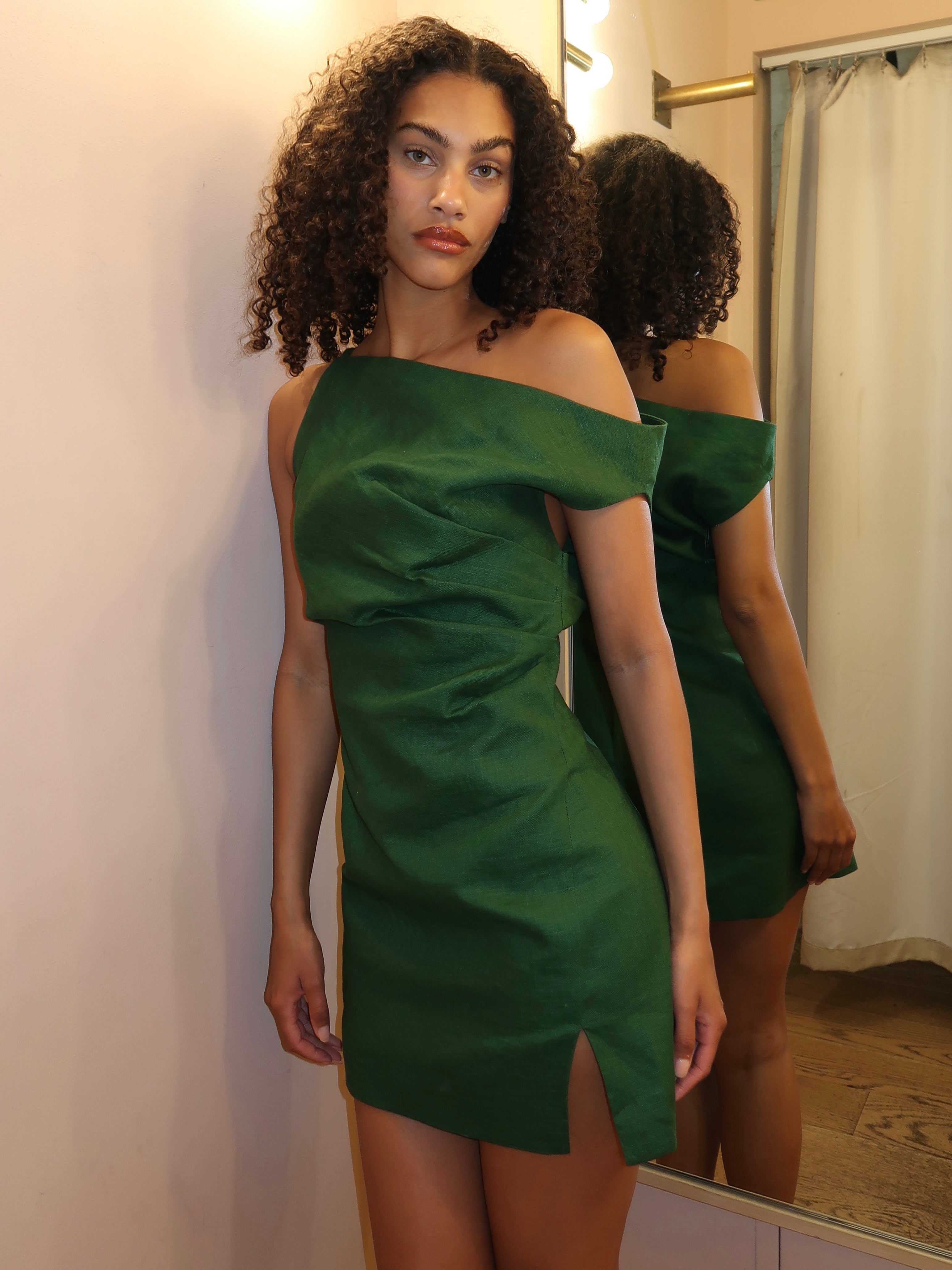 Winnie Dress in Palm Green