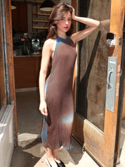 Glass Pleated Miriam Dress in Multicolor