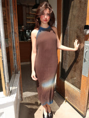 Glass Pleated Miriam Dress in Multicolor