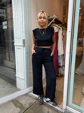 Load image into Gallery viewer, Asher Linen Pants in Black
