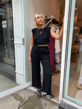Load image into Gallery viewer, Asher Linen Pants in Black
