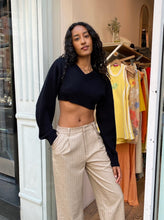 Load image into Gallery viewer, Jonah Cropped Sweater in Black

