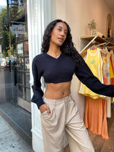 Load image into Gallery viewer, Jonah Cropped Sweater in Black
