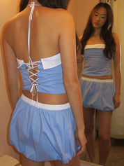 Cherry Top in Chambray
