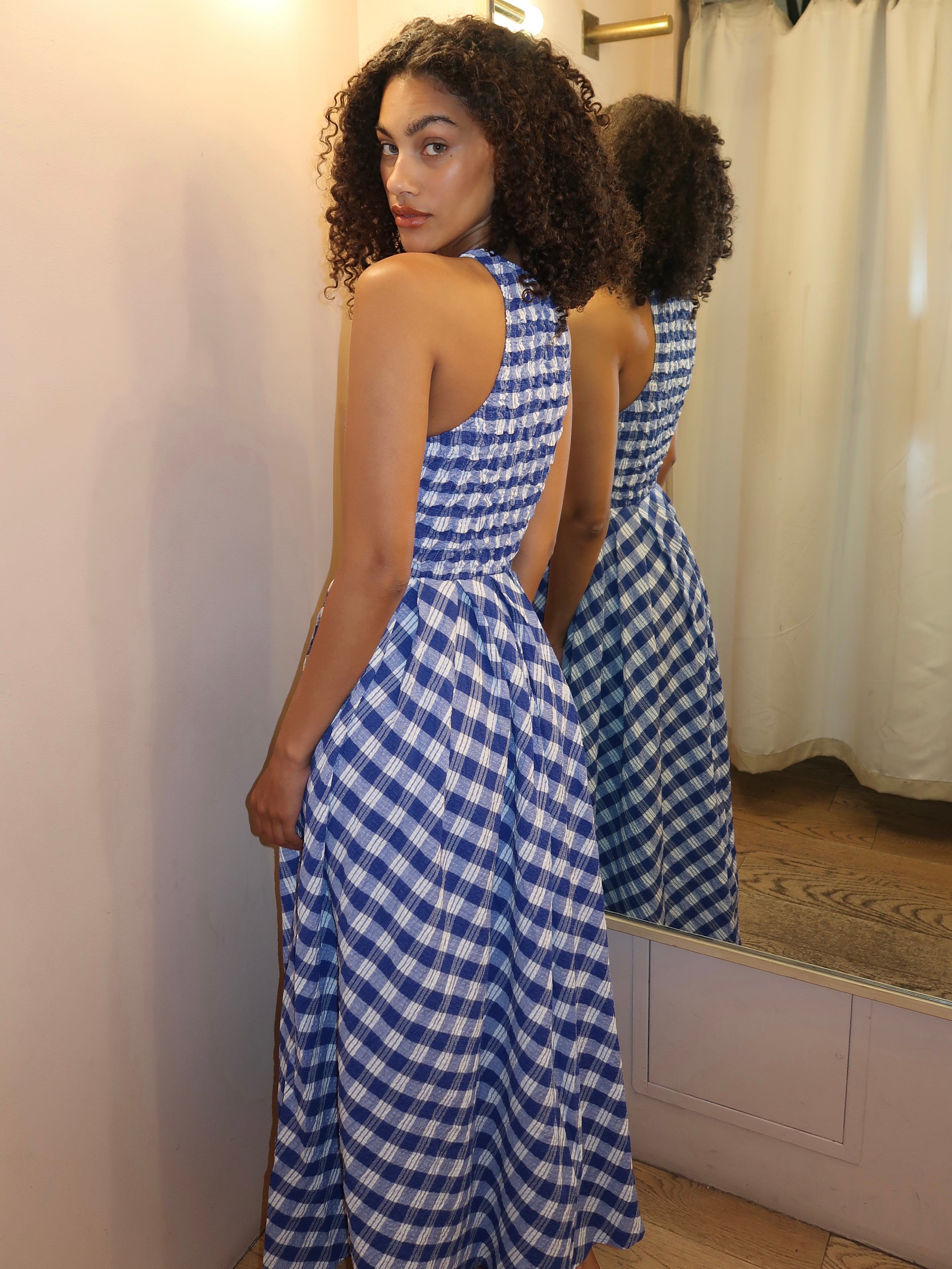 Annah Dress in Ios Check
