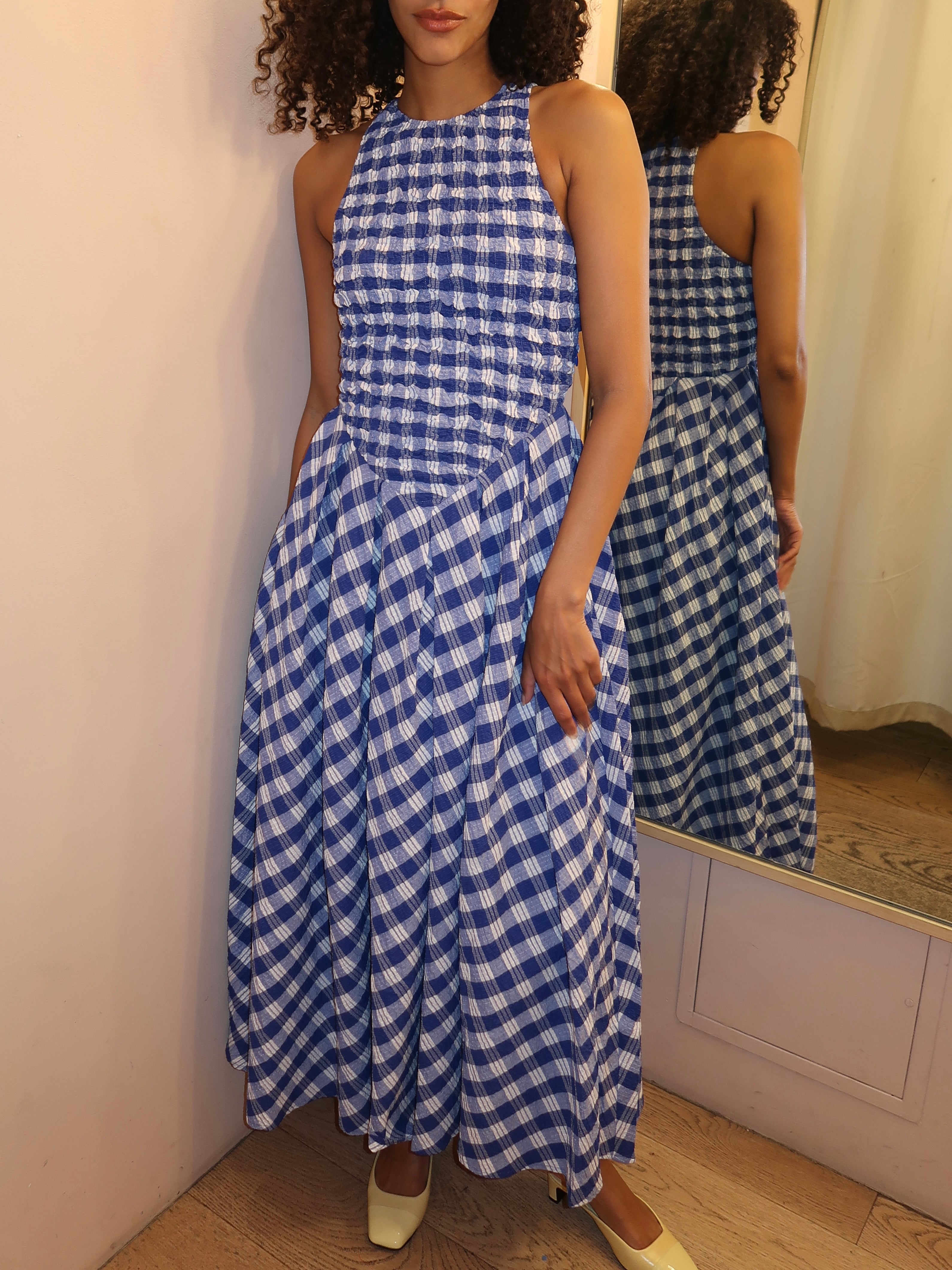 Annah Dress in Ios Check