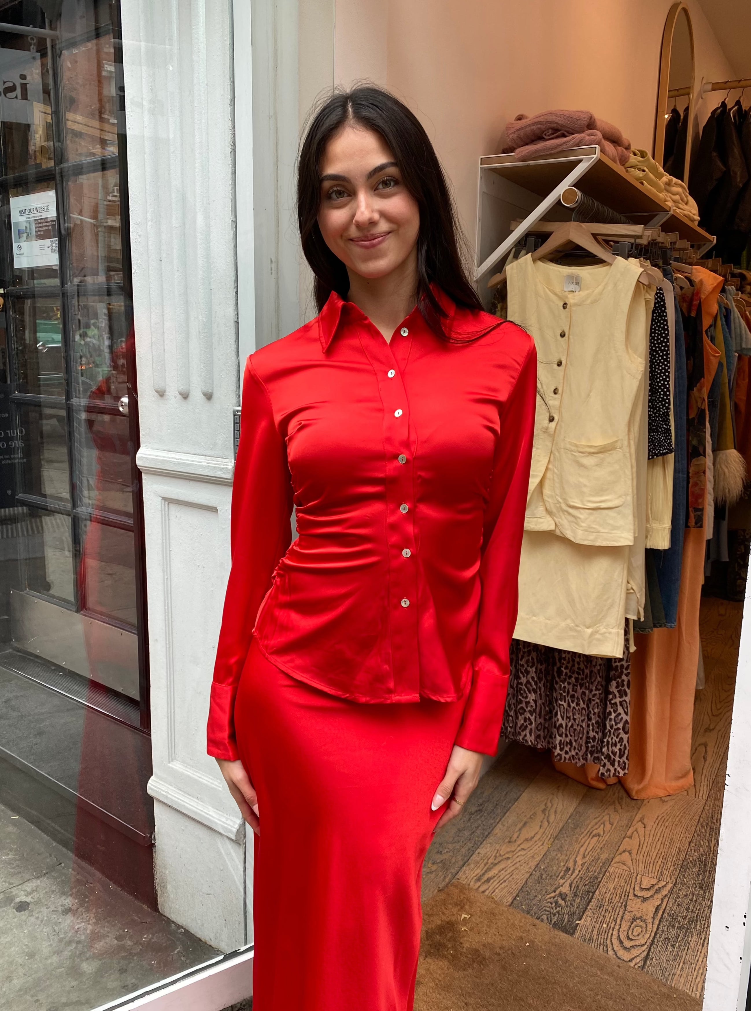 Briar Shirt in Cherry