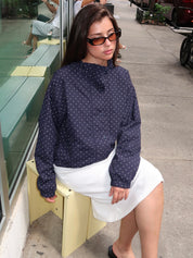 Leland Jacket in Navy Dot