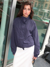 Leland Jacket in Navy Dot