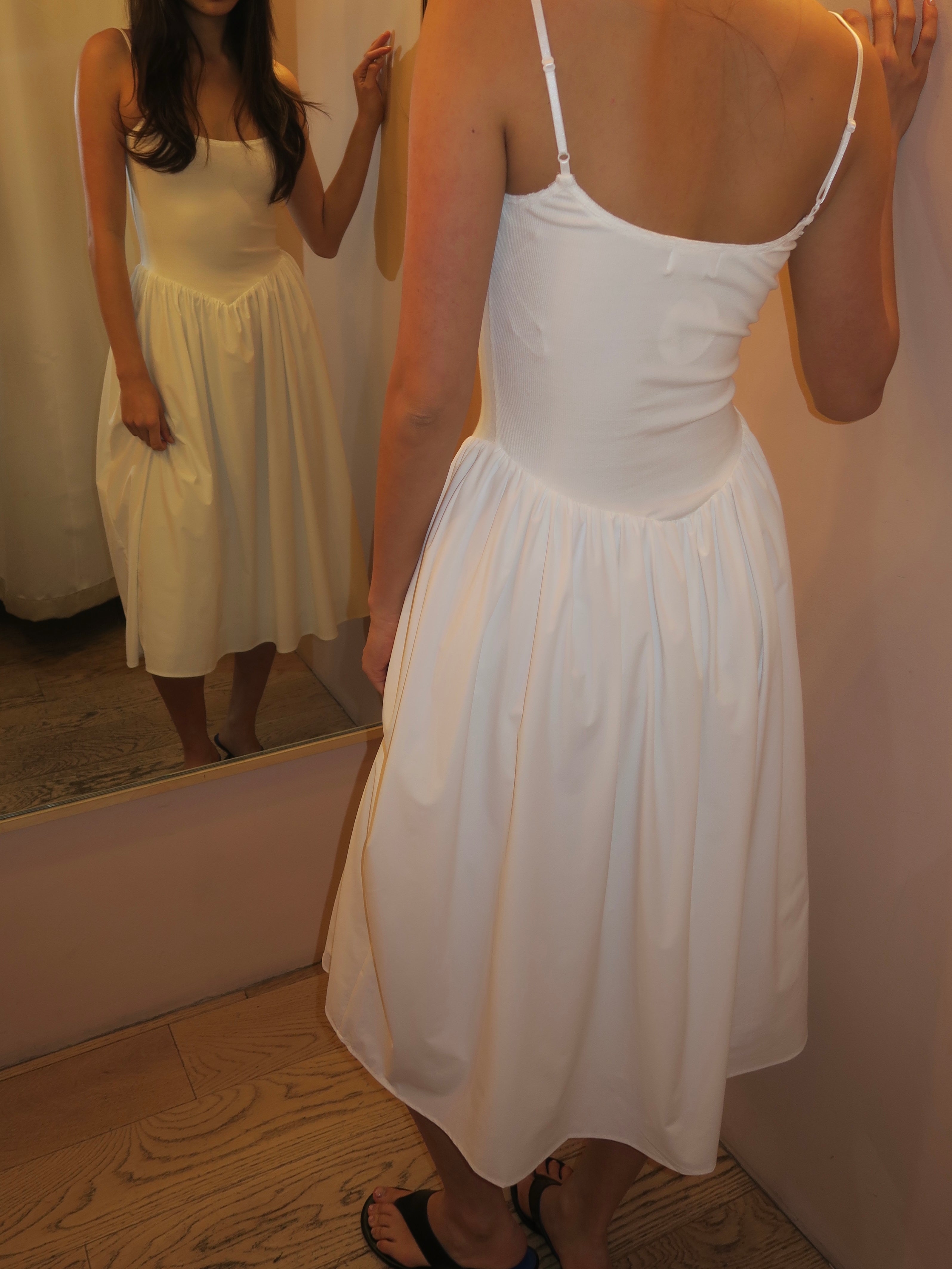 Claudette Midi Dress in White