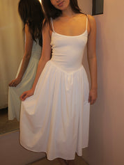 Claudette Midi Dress in White