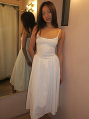 Claudette Midi Dress in White