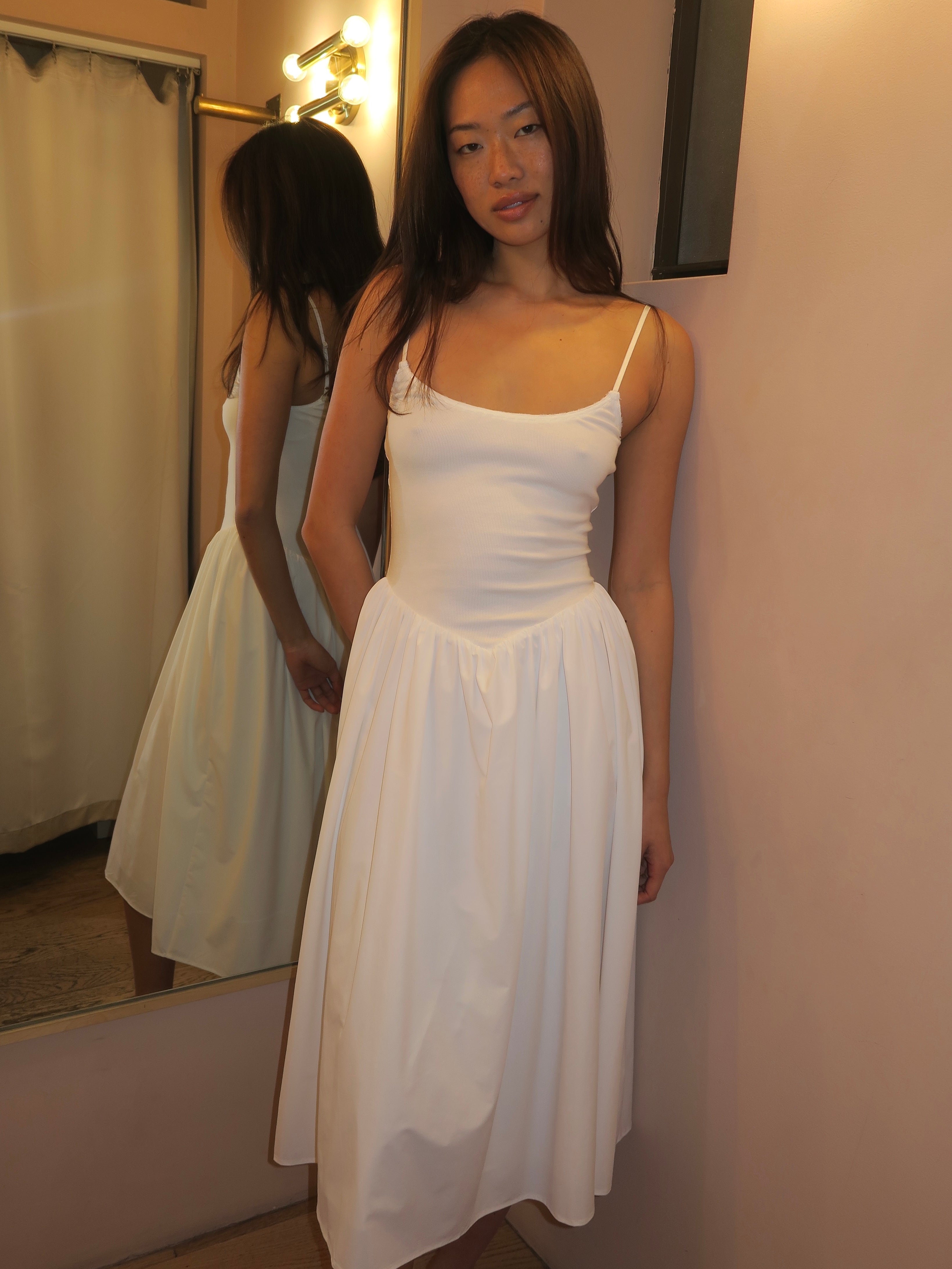 Claudette Midi Dress in White