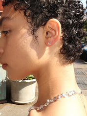 Terminator Bunny Studs in Silver