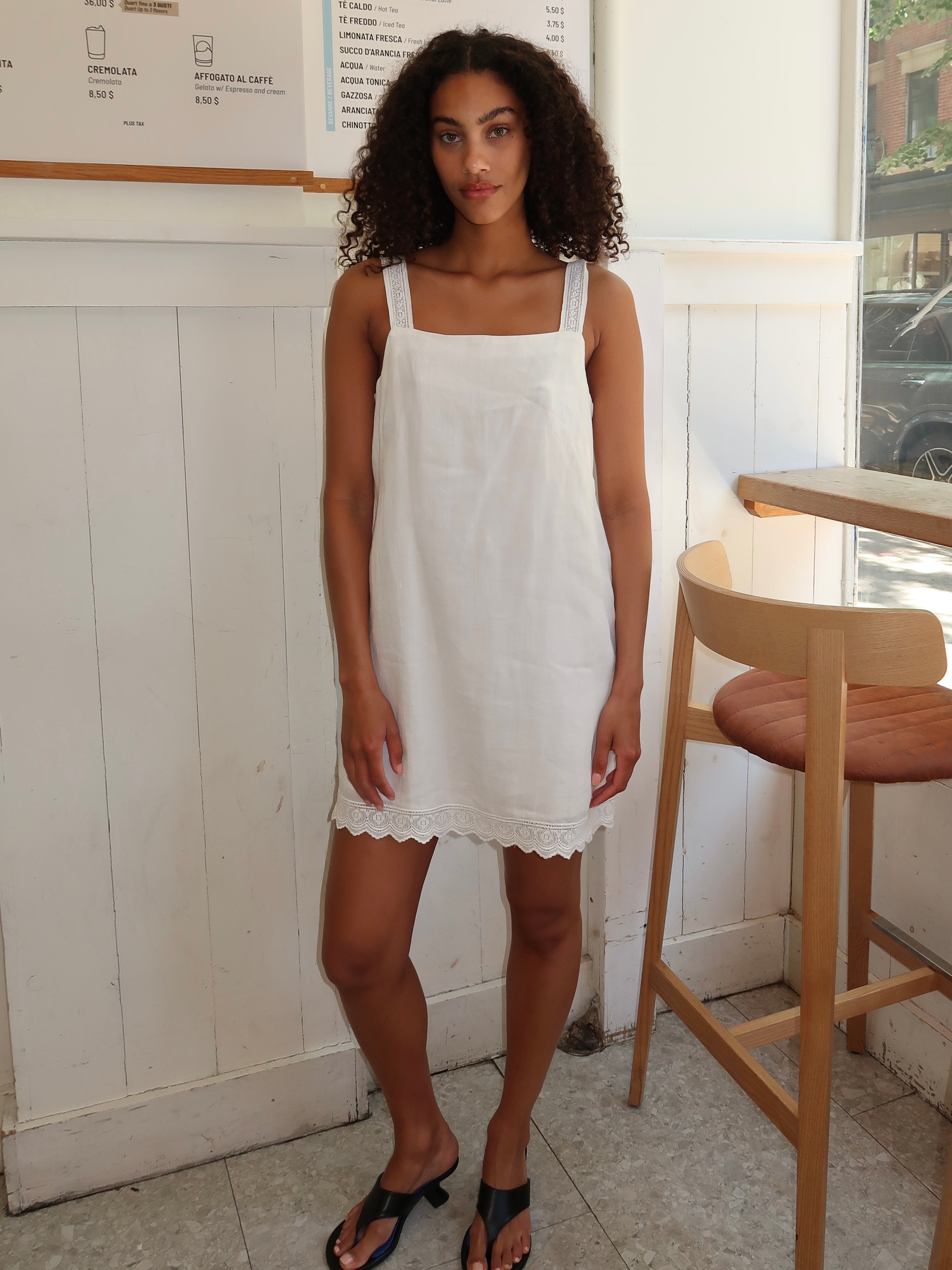Grace Mini Dress in Vintage White Isalis Grace Mini Dress in Vintage White Isalis