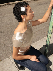 Bouton Hairclip in Pearl
