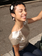 Bouton Hairclip in Pearl
