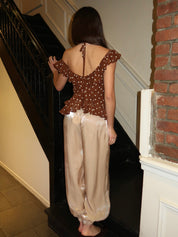 Rhea Balloon Pants in Beige