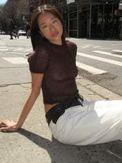 Kiss T-Shirt in Brown