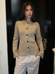 Winona Cinched Waist Cardigan in Wheat