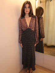 Kaila Dress Leopard Spot Brown