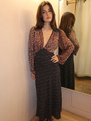 Kaila Dress Leopard Spot Brown