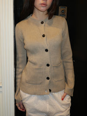 Winona Cinched Waist Cardigan in Wheat