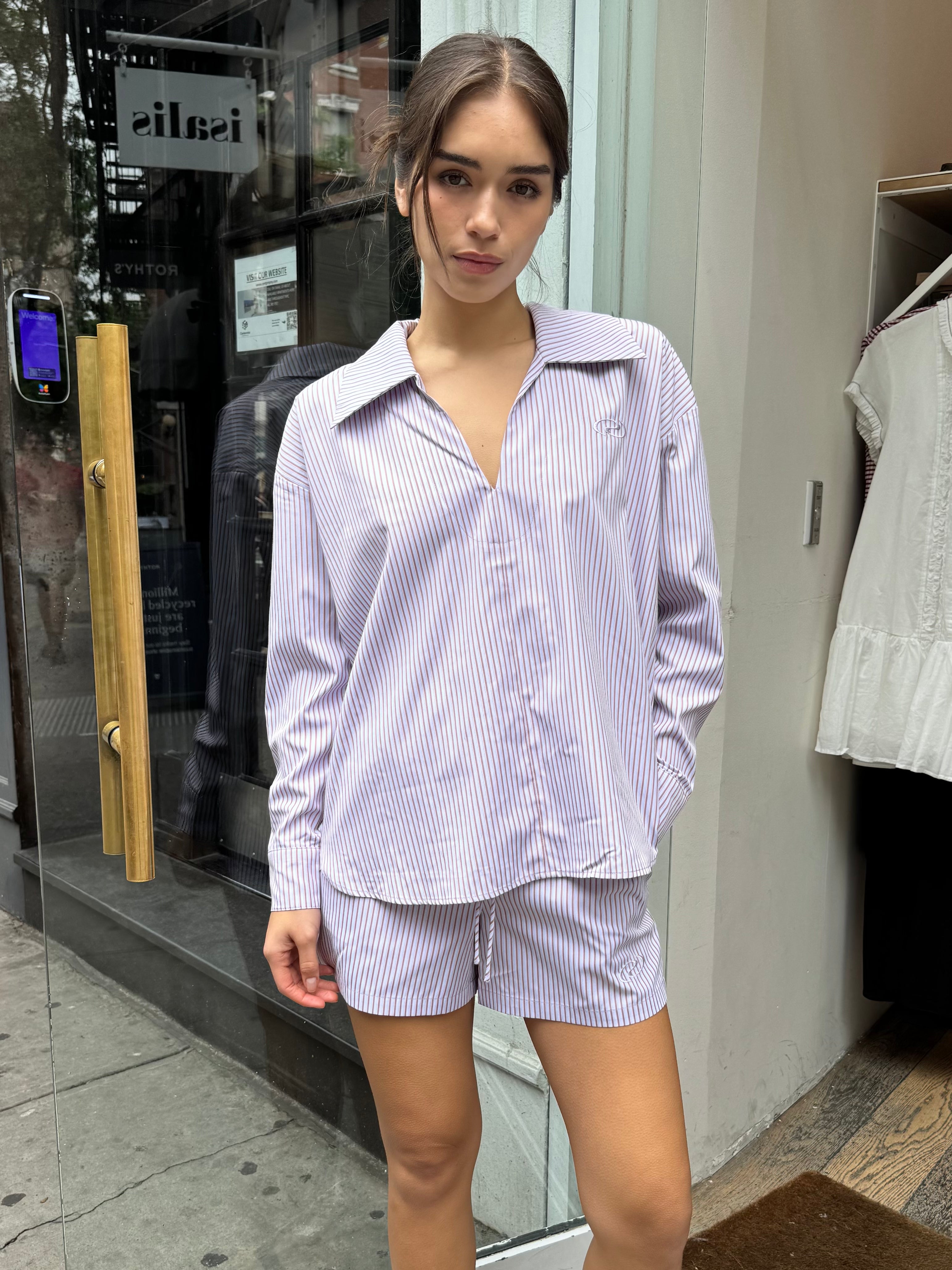 FloRS Shirt in Copper Striped