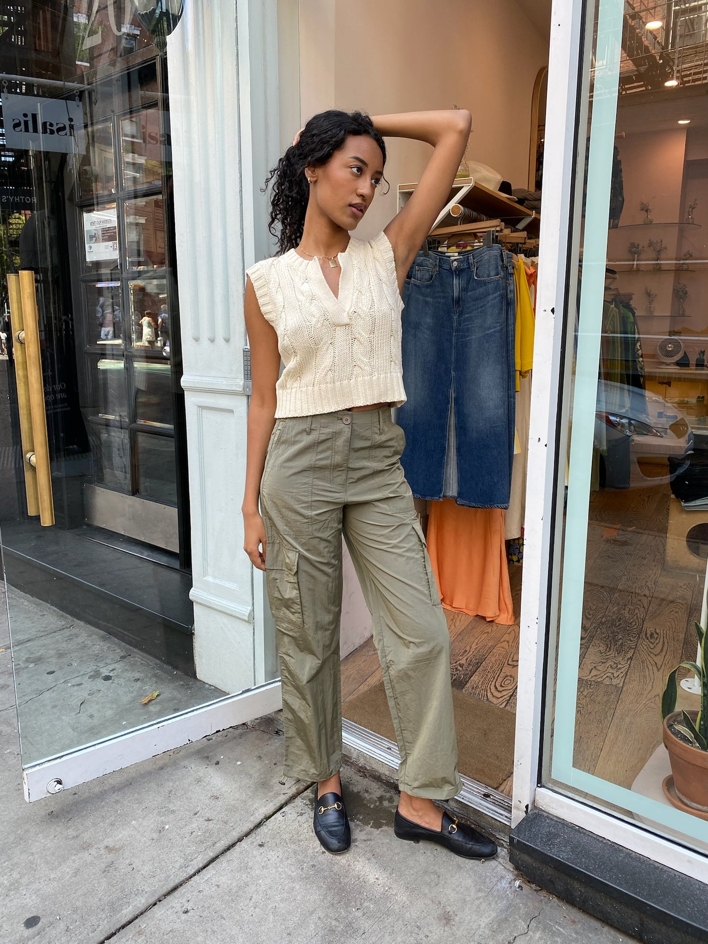 Camper Cargos in Nylon Sage
