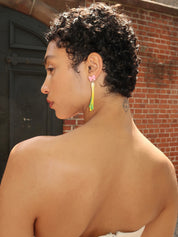 Scallionette Earrings in Green Multi