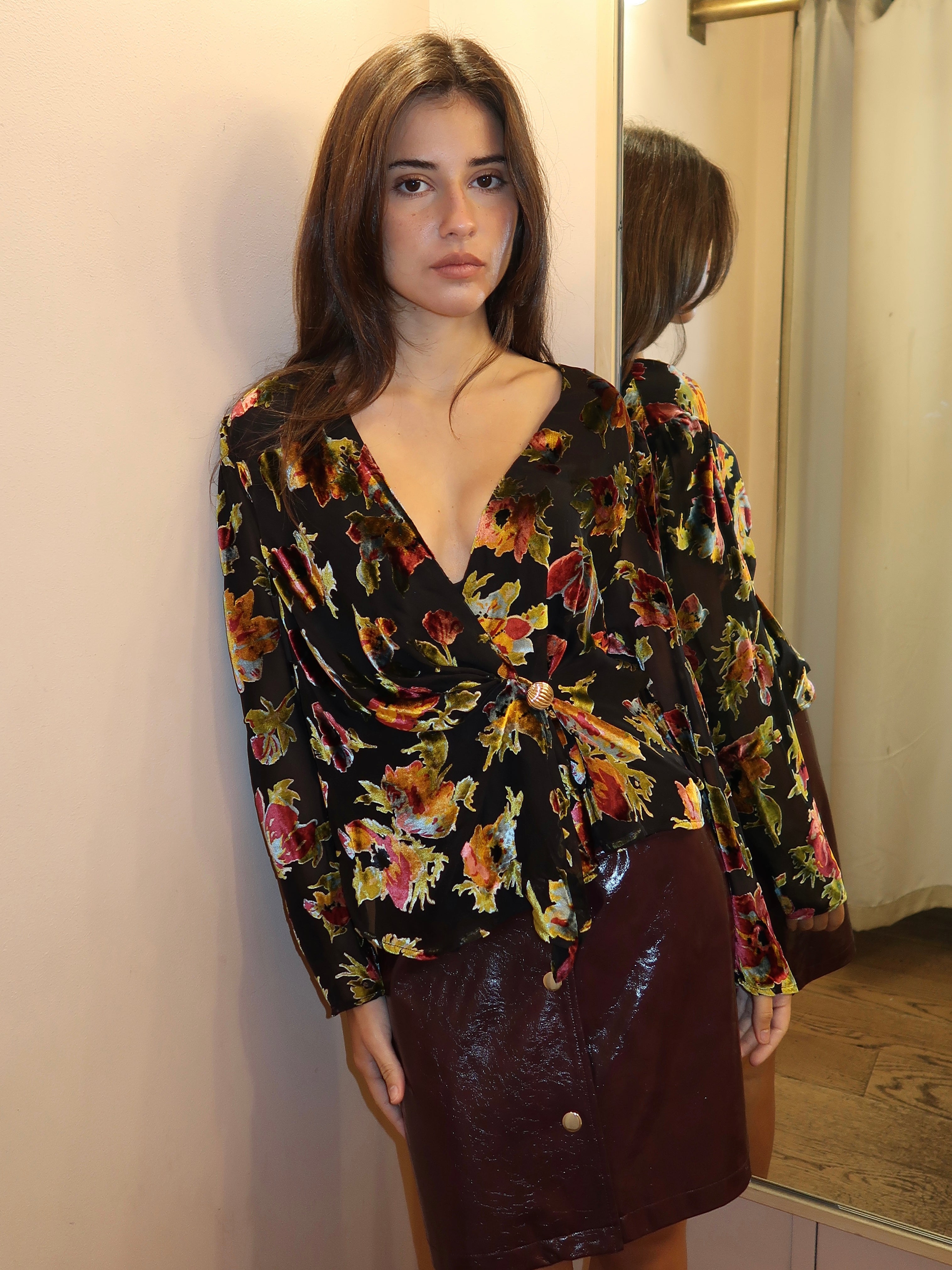 Everlyn Top Countryside Devoré Black