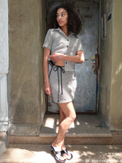 Sammy Skirt in Black/Creme Mouline