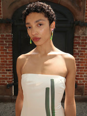 Scallionette Earrings in Green Multi