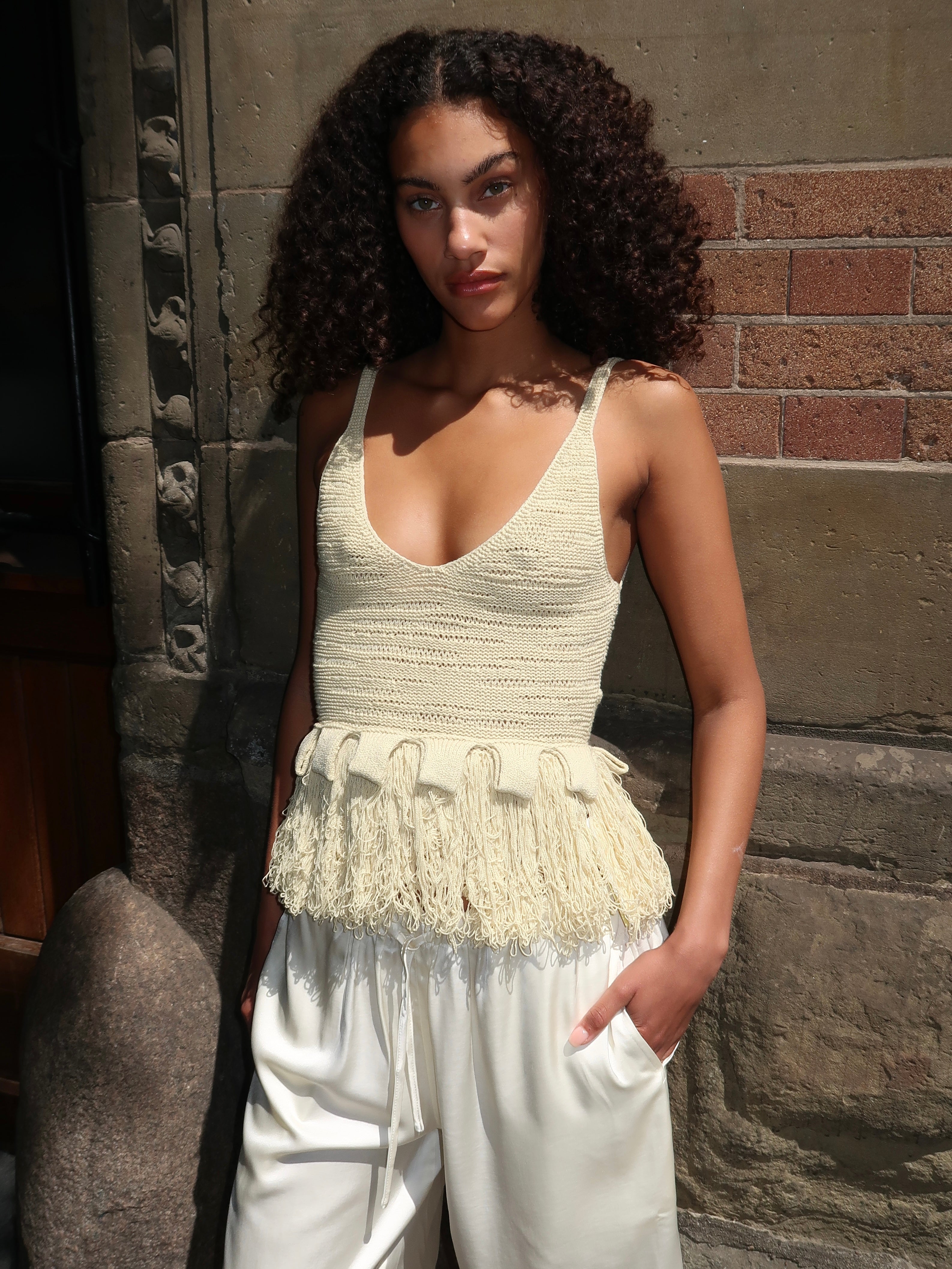 Zulma Top in Dusty Yellow