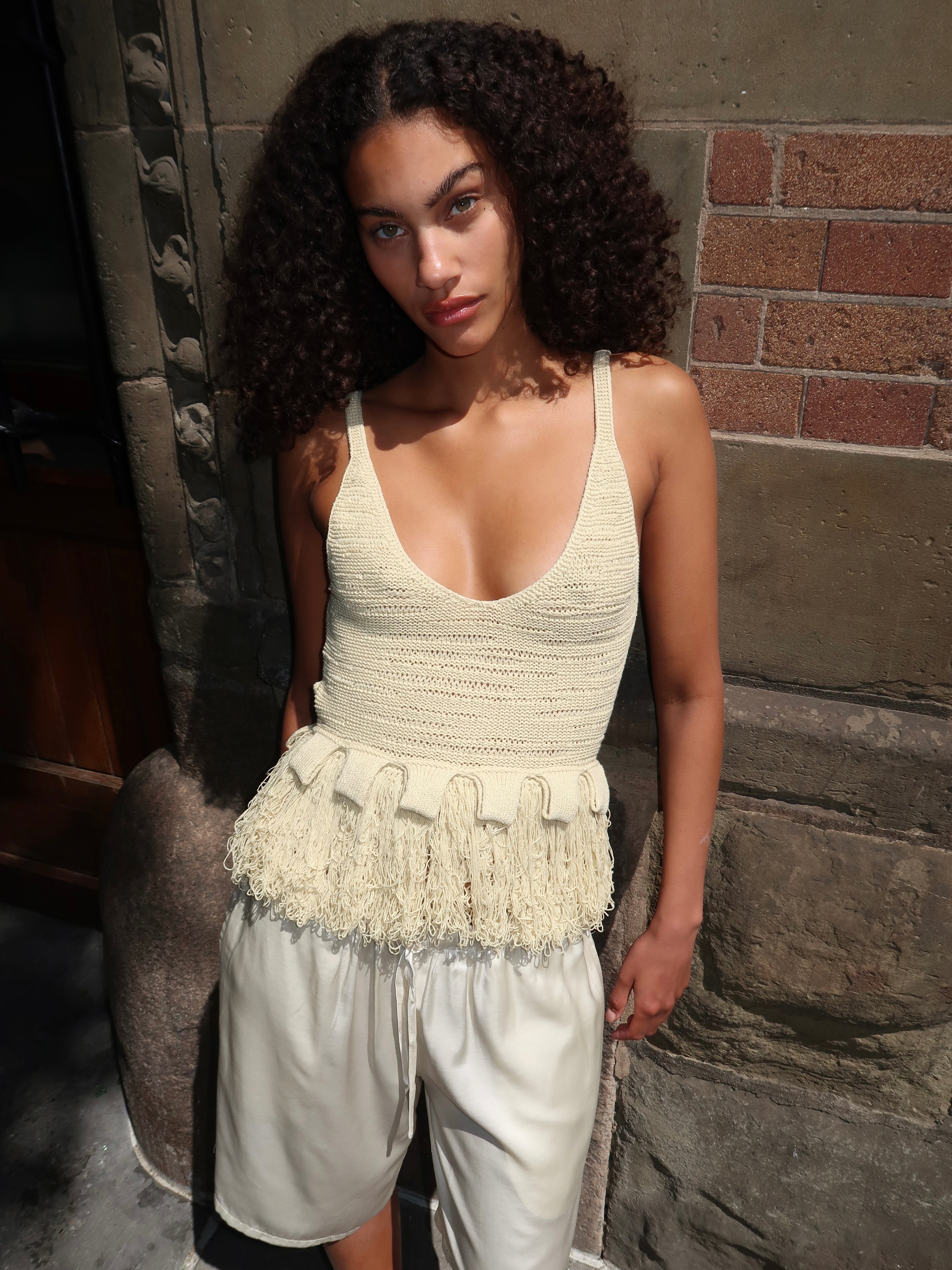 Zulma Top in Dusty Yellow