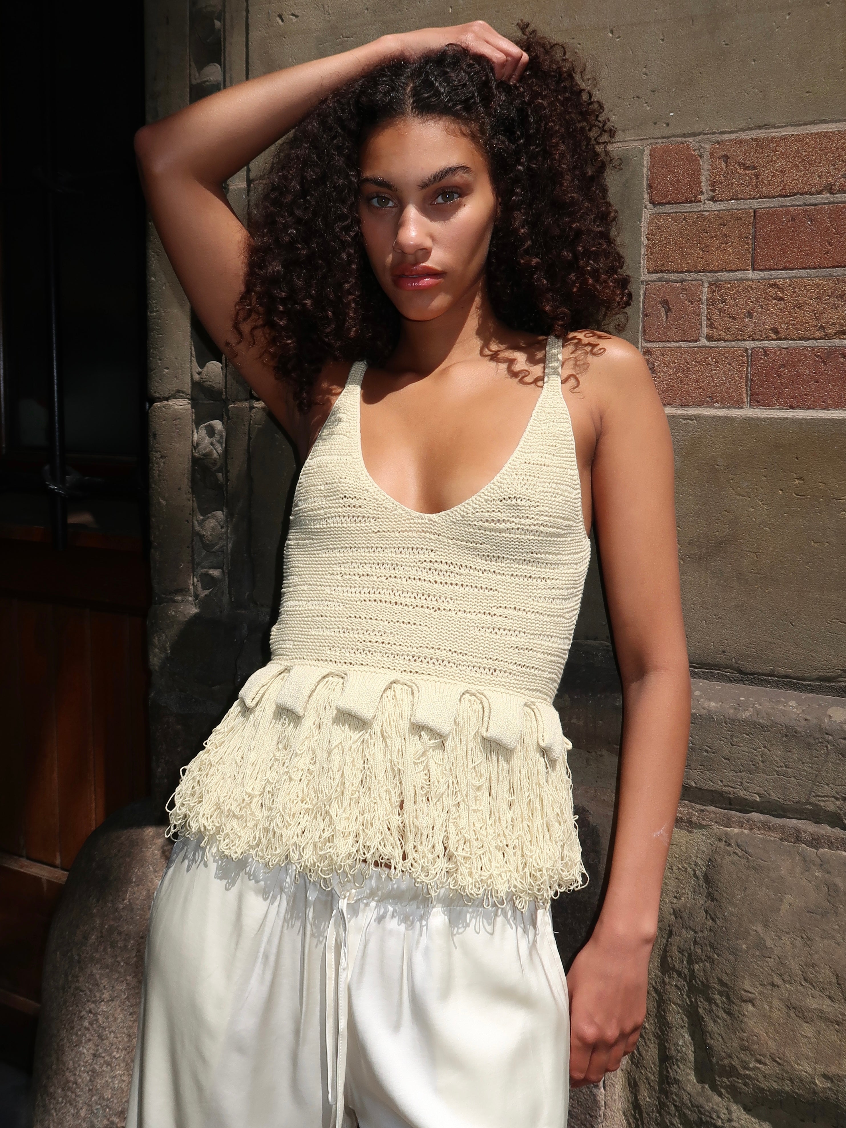Zulma Top in Dusty Yellow