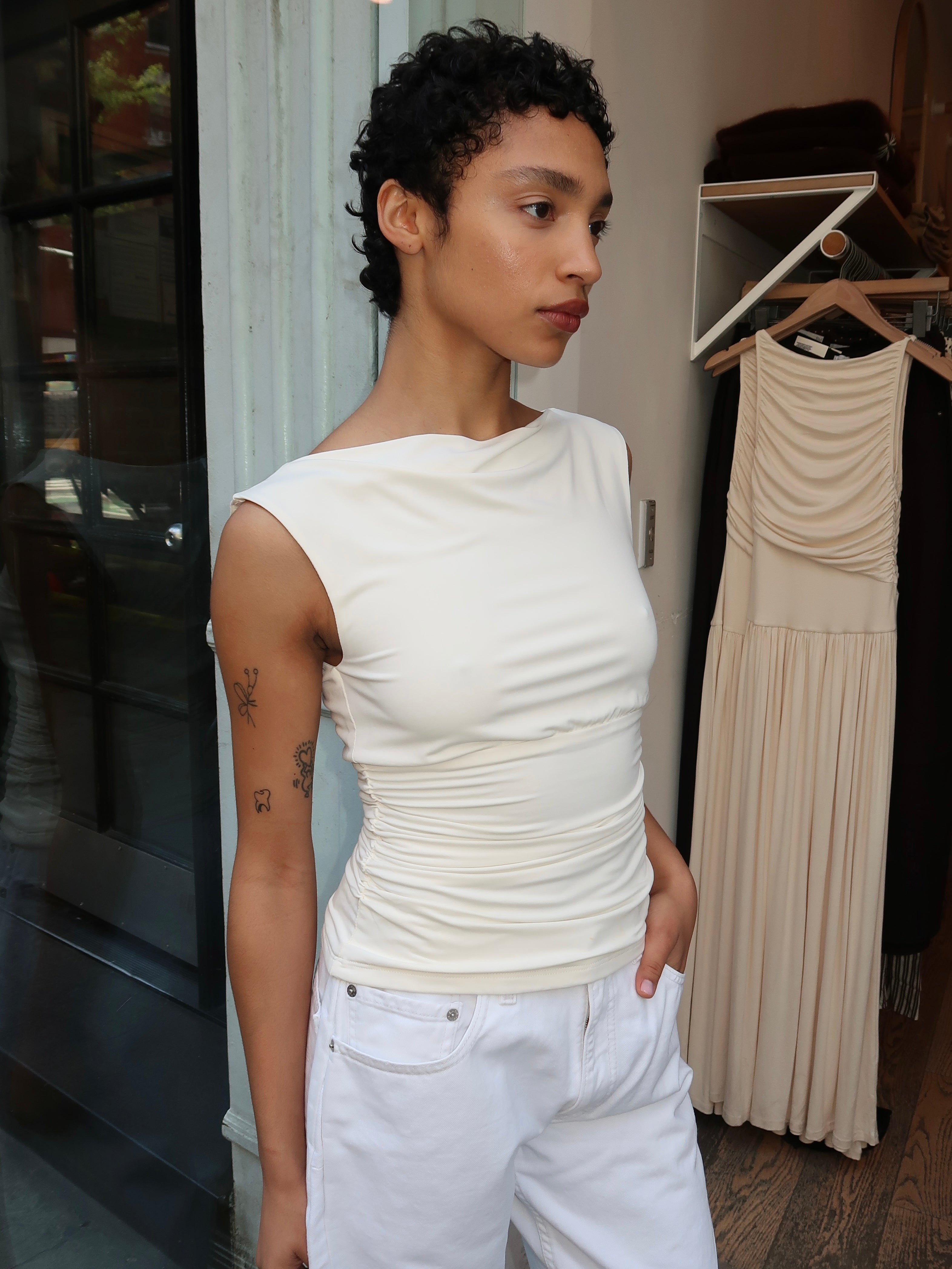 Maeve Top in Ivory – Isalis