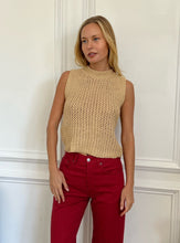 Load image into Gallery viewer, Sterling Knitted Sleeveless Top in Latte
